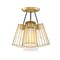 Designers Fountain Liana 19 in. 4-Light Brushed Gold Glam Semi Flush Mount with Etched Glass and Wire Cage Shades D328M-SF-BG - alternate 6